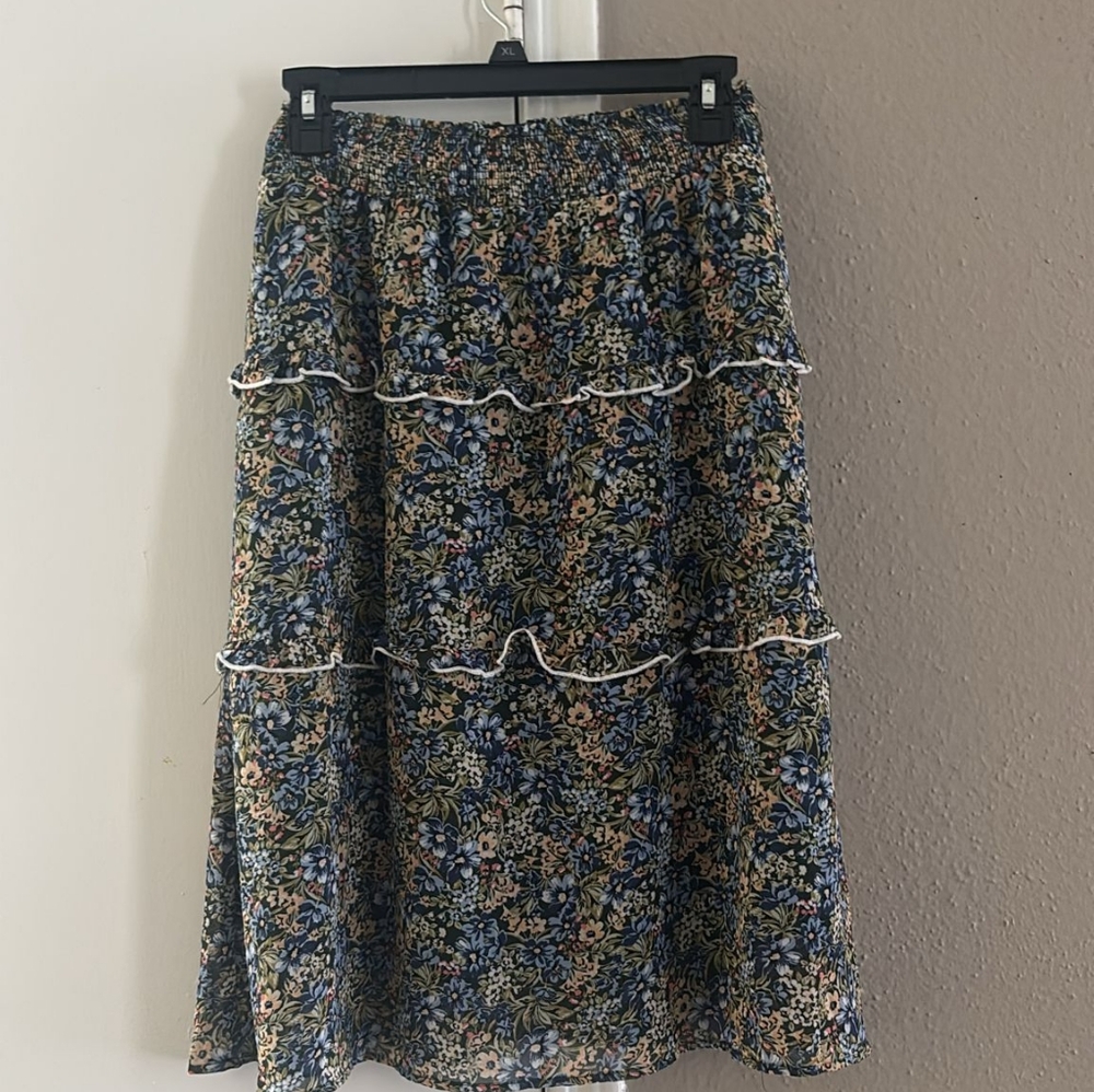 Floral Blue Skirt